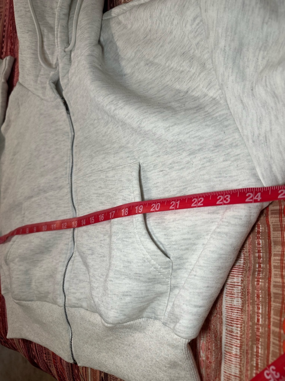 Oversized Cropped Zip Hoodie Fleece Lined Varsity Graphic Streetwear L NWOT - Picture 10 of 11